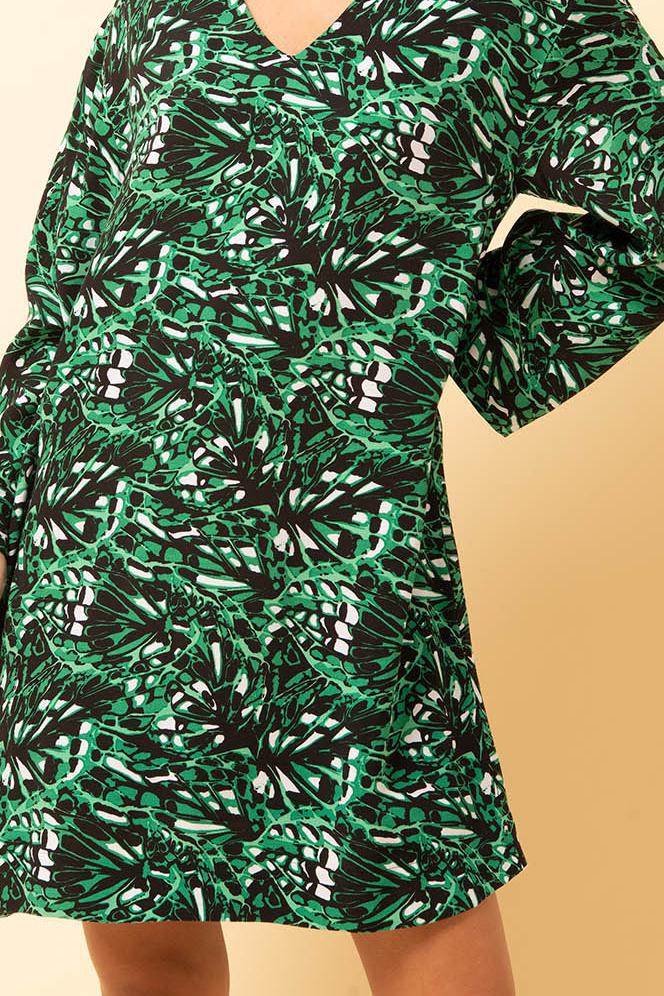 Robe verte à motifs - Taille XL/42