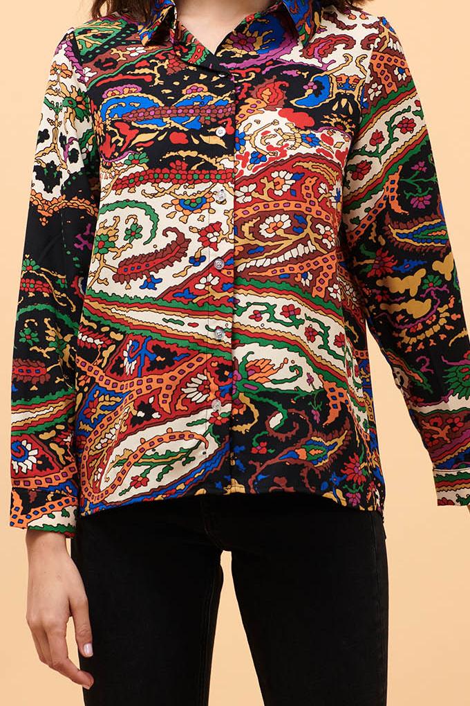 Chemise multicolore à motifs - Taille M/38