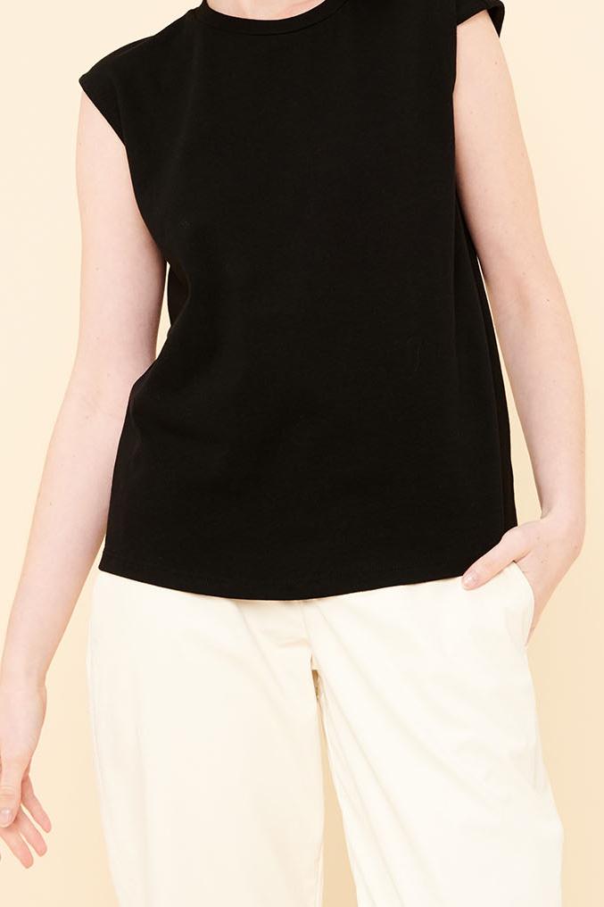 T- shirt sans manches boutons épaule - XS/34
