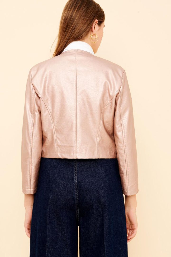 Veste courte façon cuir -  L/40