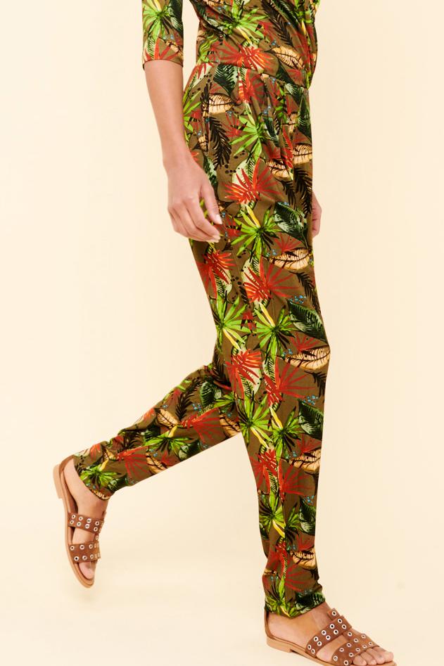 Combinaison pantalon imprimé tropical -  L/40