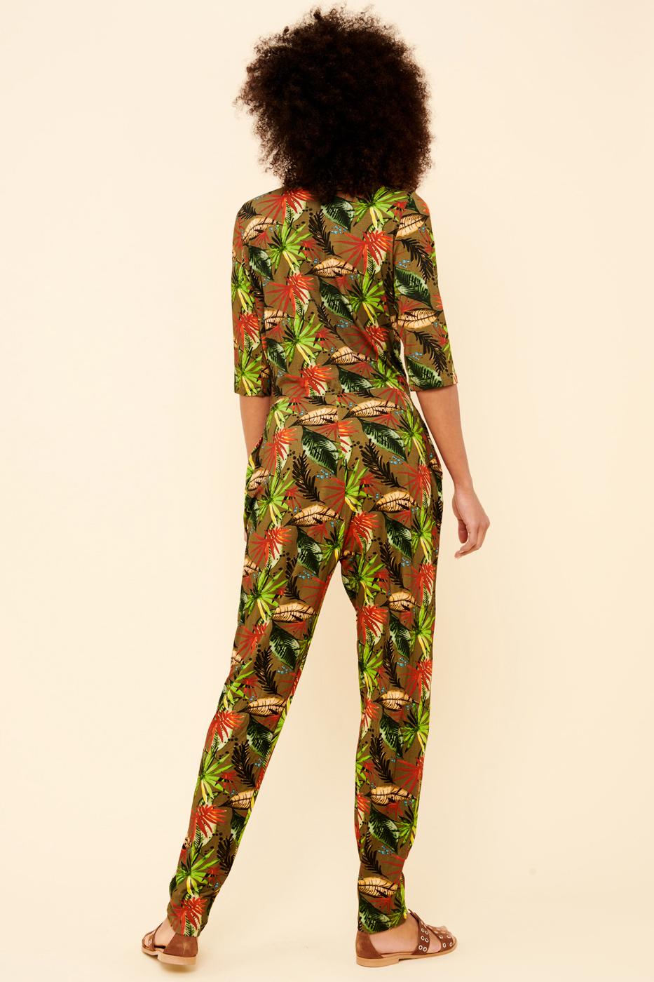 Combinaison pantalon imprimé tropical - L/40