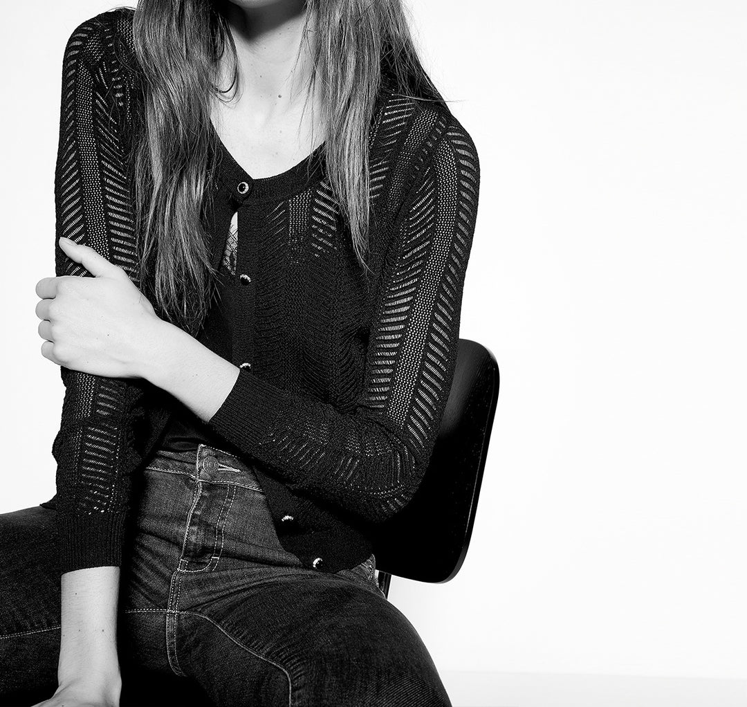 Gilet ou Cardigan Noir - Taille S/36