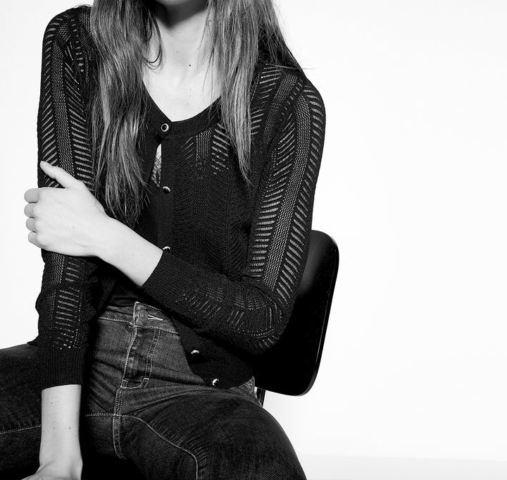 Gilet ou Cardigan Noir - Taille S/36