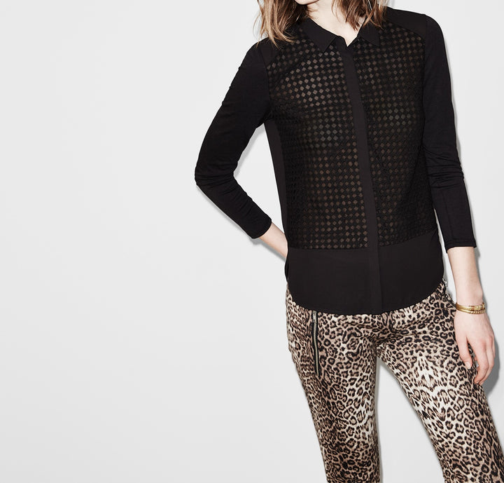 Chemisier Noire - Taille XS/34