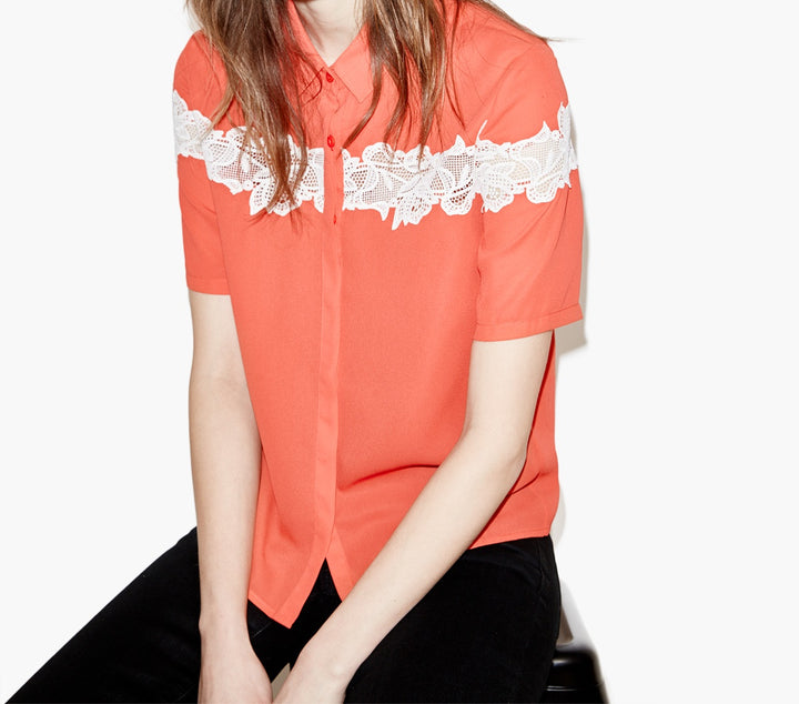 Chemisier Rouge - Taille XS/34