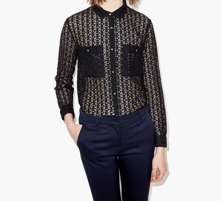 Chemisier Noire - Taille XS/34