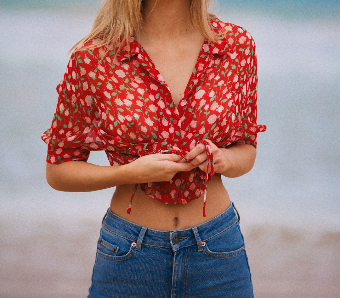 Chemisier Rouge - Taille S/36