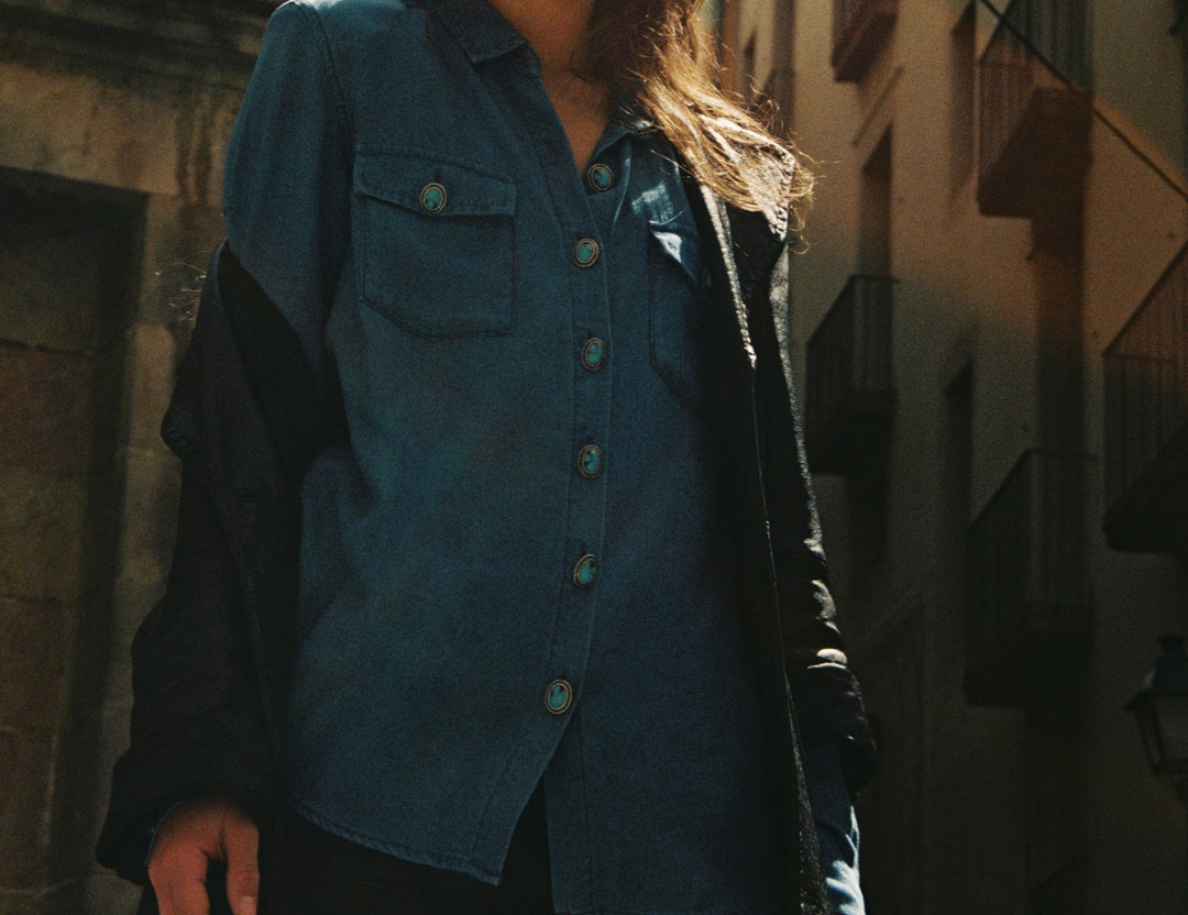 Chemisier Bleue - Taille S/36