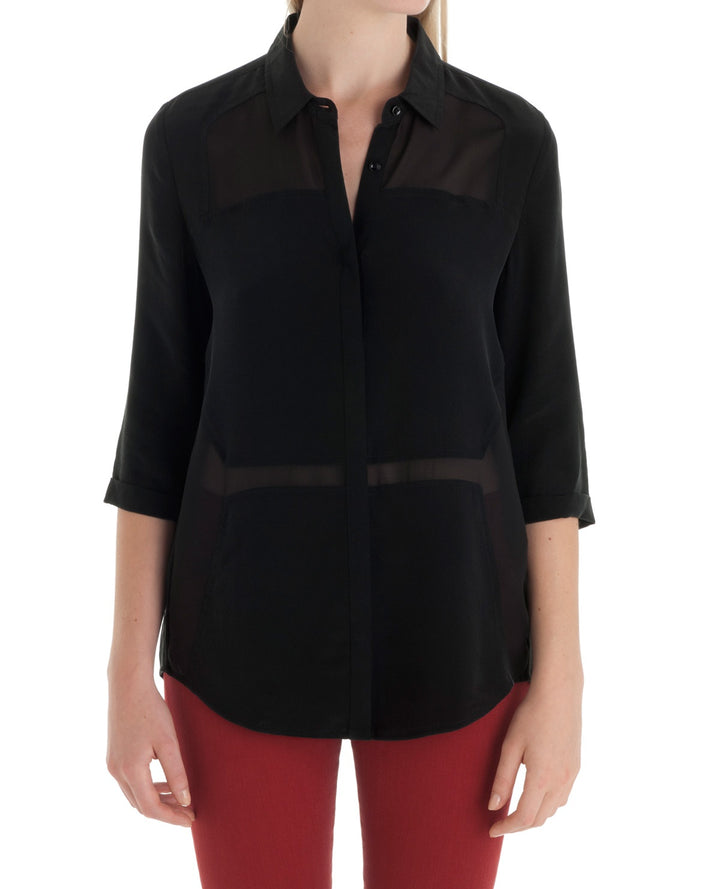 Chemisier Noire - Taille XS/34