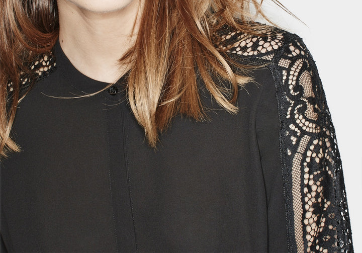 Chemisier Noire - Taille XS/34