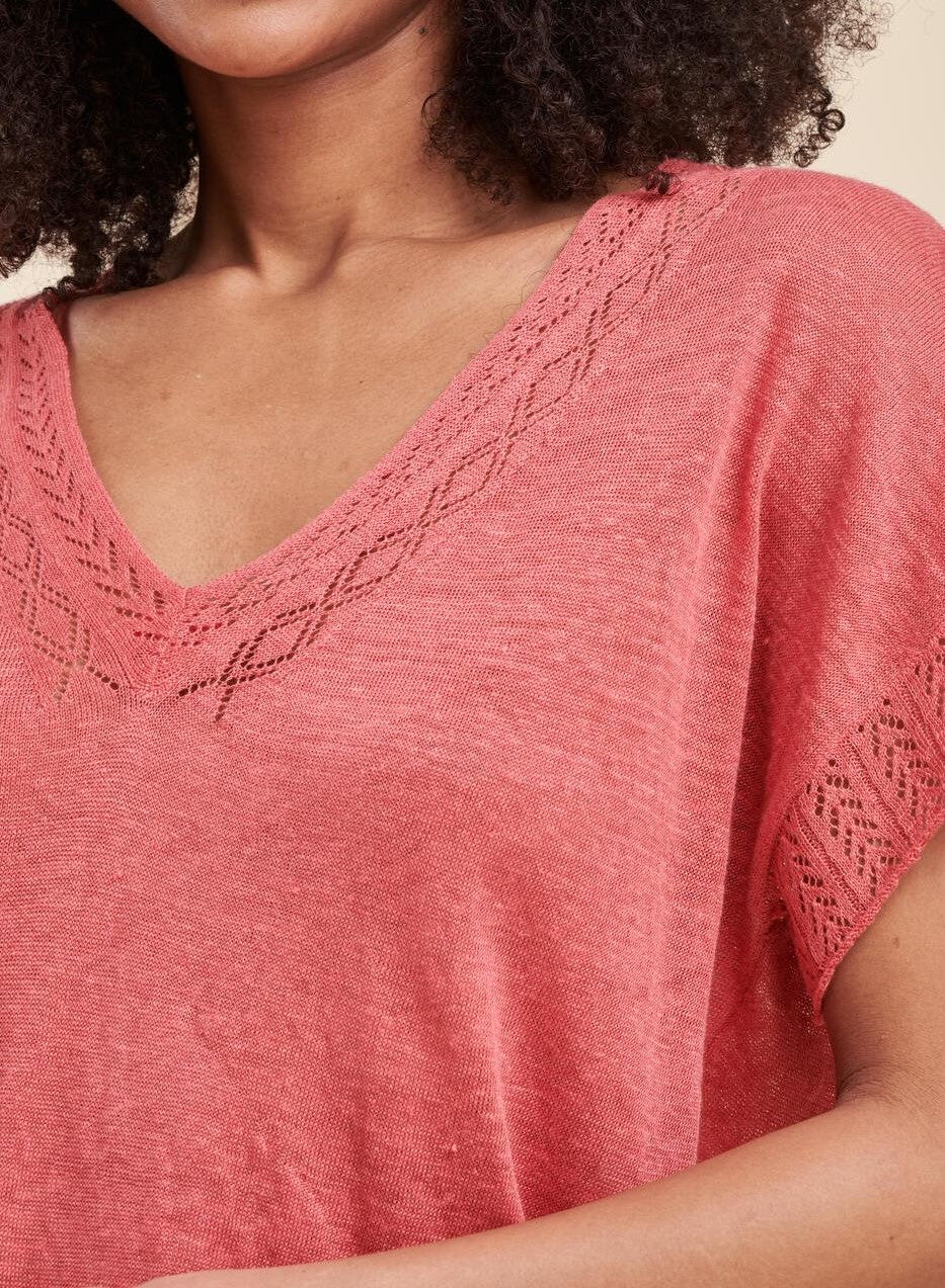 Pull fluide en lin à manches longues - XS