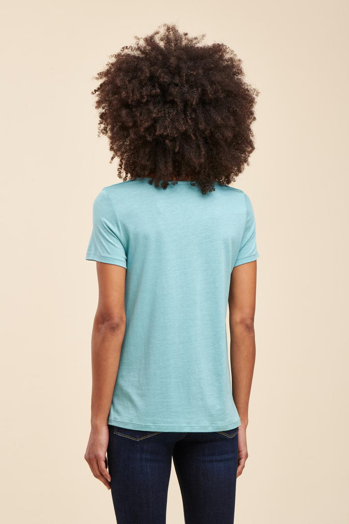 Top manches courtes bleu clair - L