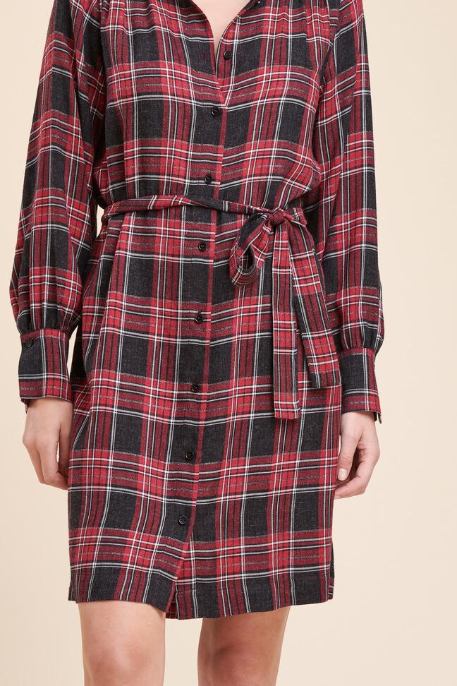Robe chemise à carreaux ample - S/36