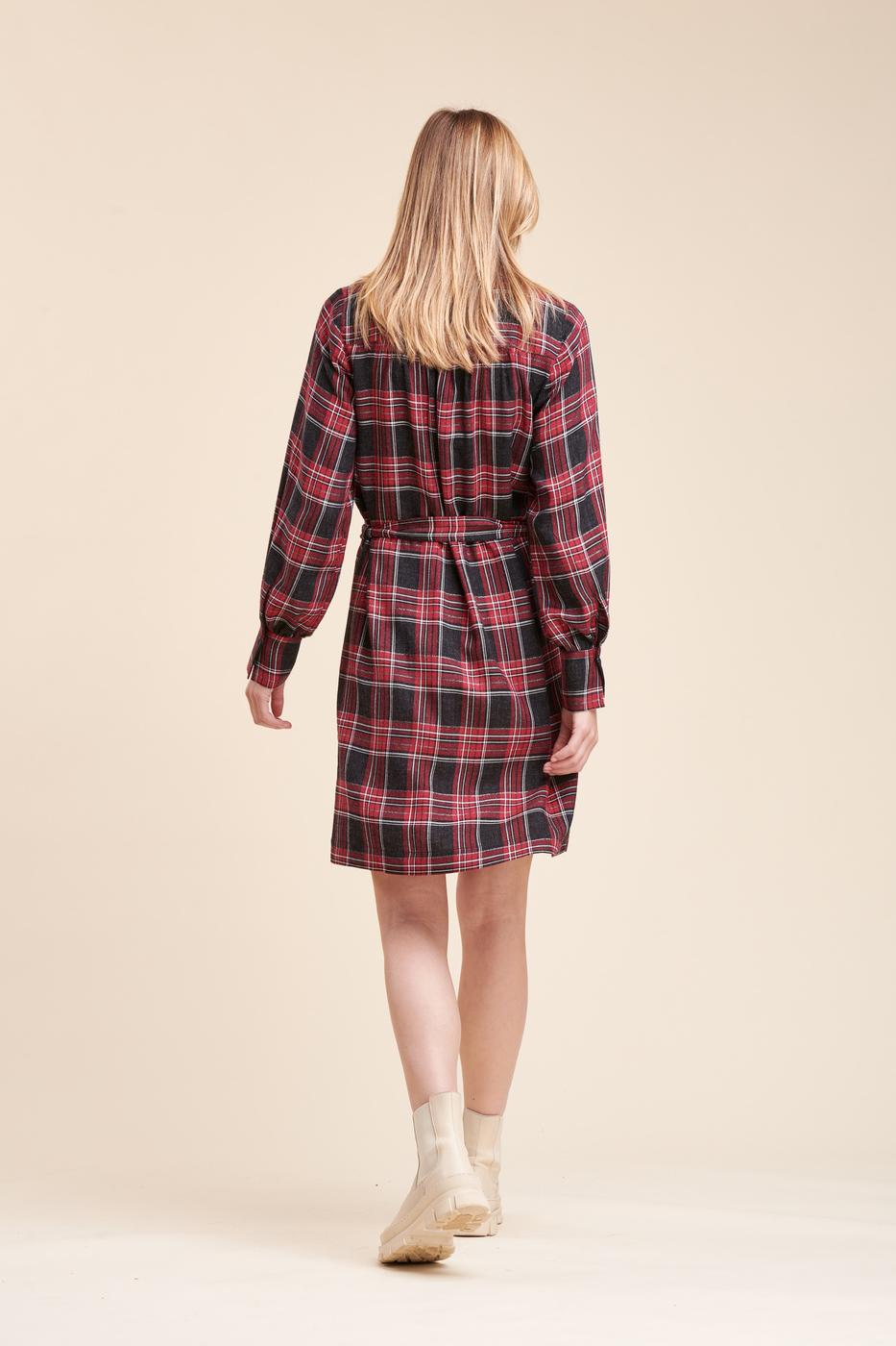 Robe chemise à carreaux ample - S/36