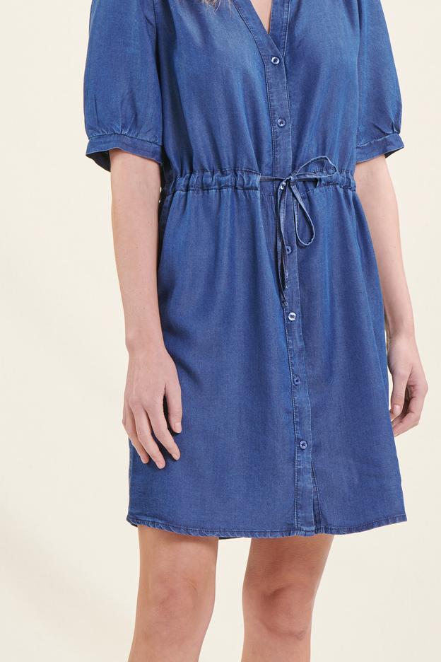 Robe courte fluide bleu denim -  XL/42