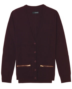 Gilet ou Cardigan Bordeaux - Taille XS/34
