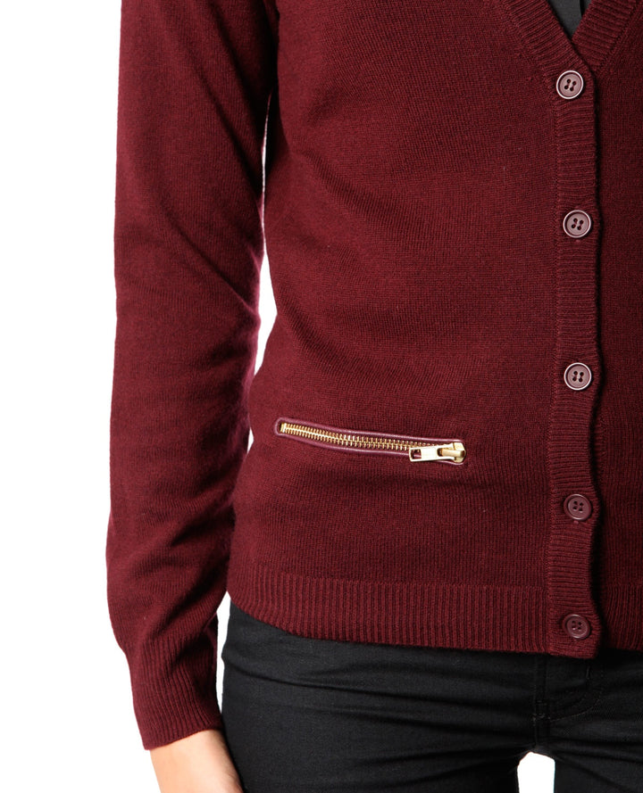 Gilet ou Cardigan Bordeaux - Taille XS/34