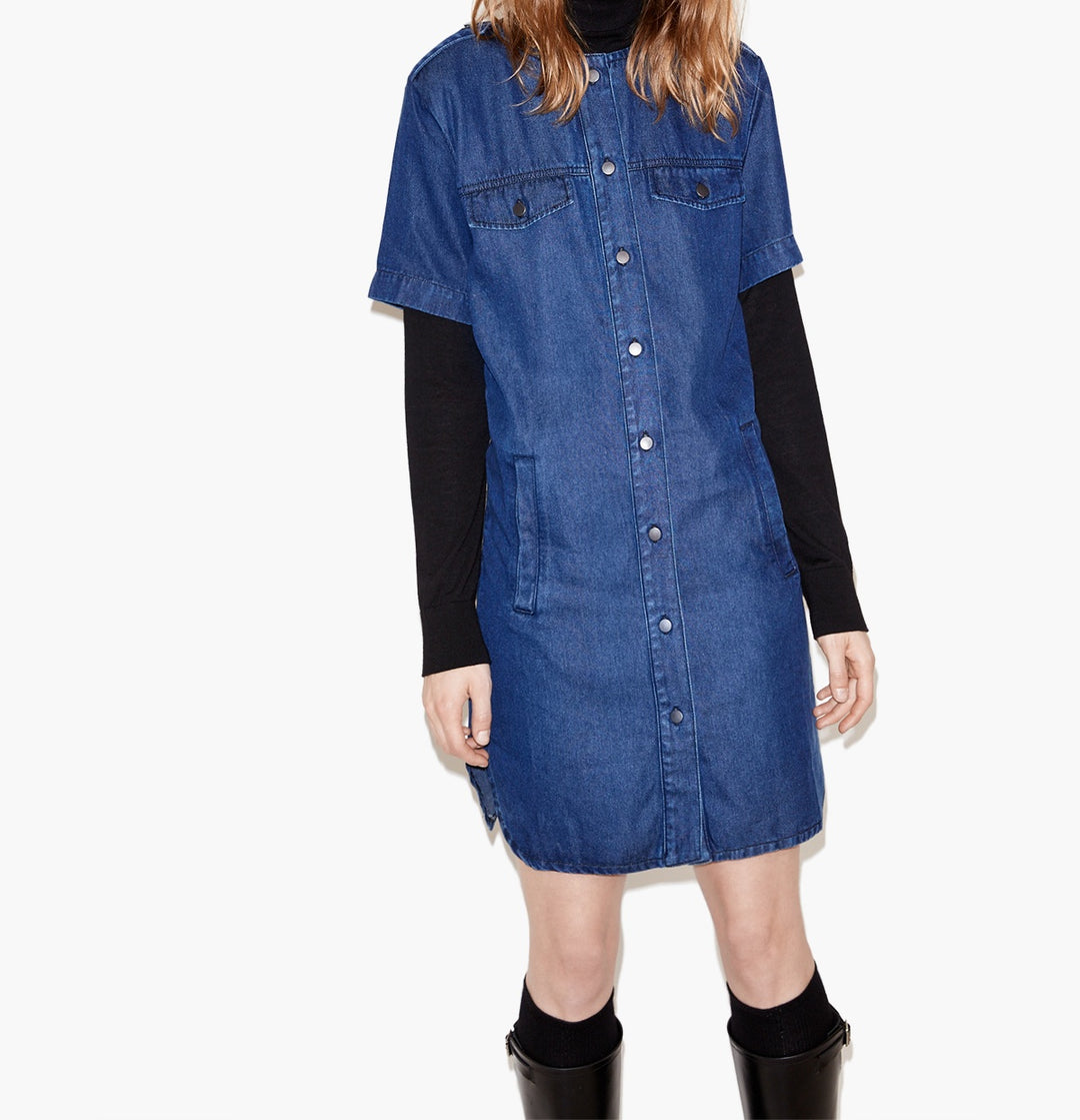 Robe Courte Bleue - Taille L/40