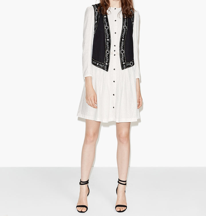 Robe Courte Beige - Taille S/36