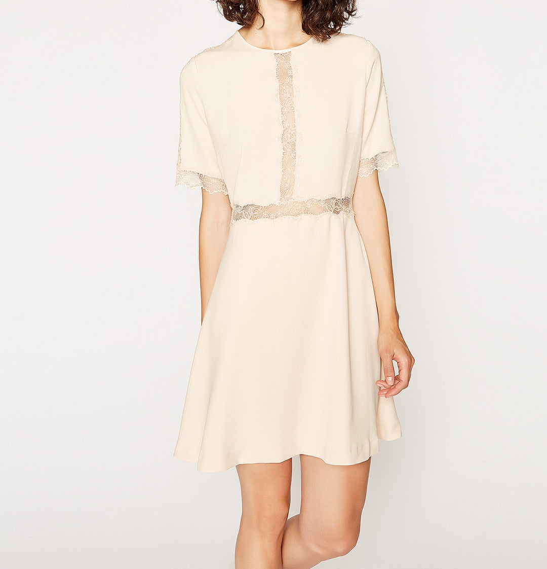 Robe Courte Beige - Taille XS/34