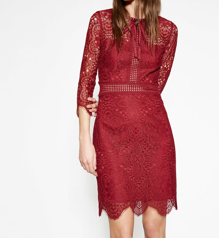 Robe Courte Bordeaux - Taille S/36