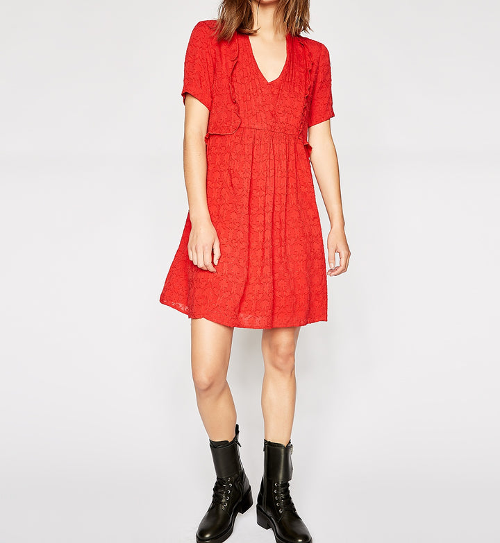 Robe Courte Rouge - Taille S/36