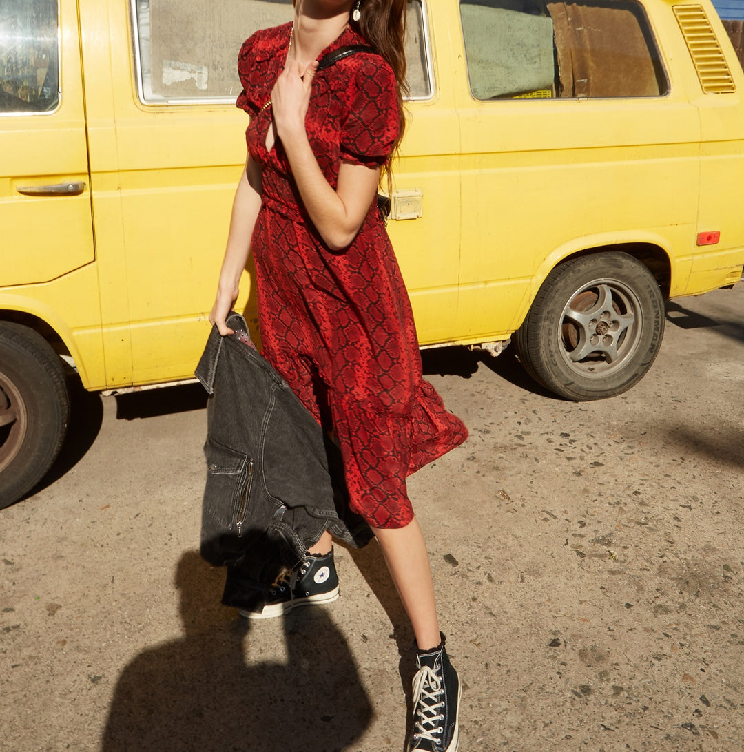Robe Courte Rouge - Taille S/36