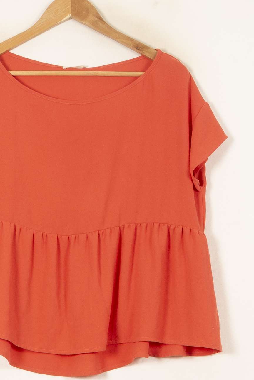 Blouse Rouge - Taille M/38 de la marque American Vintage | GLD0036 - Vendu par Paradigme - Image 3