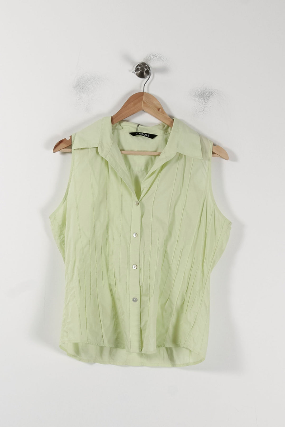 Blouse Sans Manches Verte - Taille XXL/44 de la marque Caroll | GLD0049 - Vendu par Paradigme - Image 2
