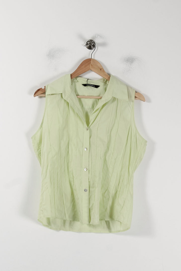 Blouse Sans Manches Verte - Taille XXL/44 de la marque Caroll | GLD0049 - Vendu par Paradigme - Image 2