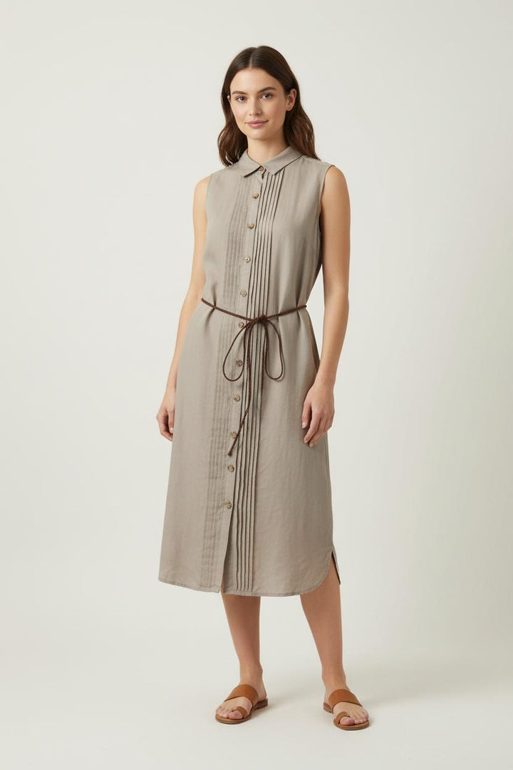 Robe Chemise Beige - Taille L/40 de la marque ZAPA | GLD0053 - Vendu par Paradigme - Image 1