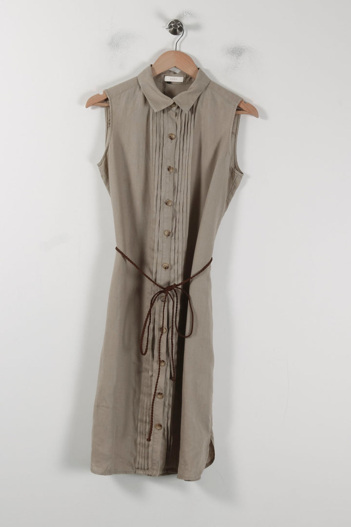 Robe Chemise Beige - Taille L/40 de la marque ZAPA | GLD0053 - Vendu par Paradigme - Image 2