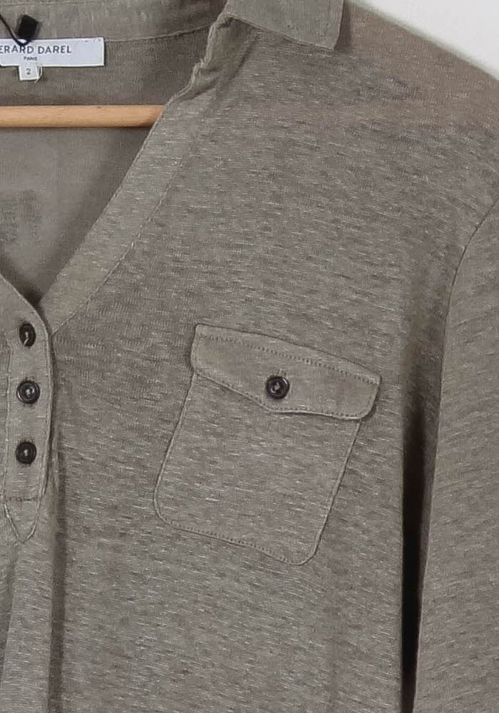 Chemise Verte - Taille M/38 de la marque Gerard Darel | GLLIM0026 - Vendu par Paradigme - Image 3