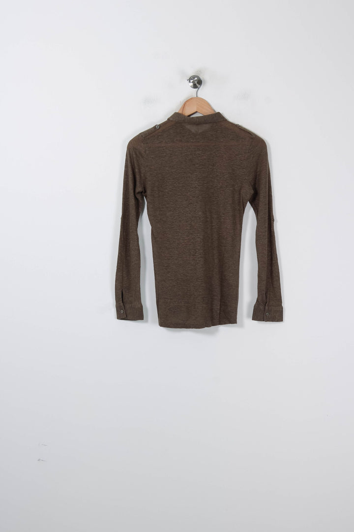 Chemise Marron - Taille M/38 de la marque Gerard Darel | GLLIM0027 - Vendu par Paradigme - Image 4