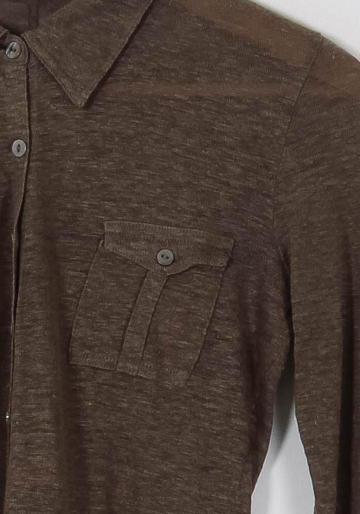 Chemise Marron - Taille M/38 de la marque Gerard Darel | GLLIM0027 - Vendu par Paradigme - Image 3