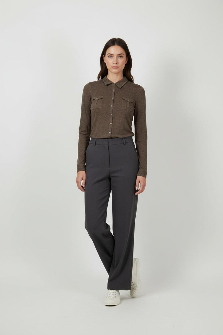 Chemise Marron - Taille M/38 de la marque Gerard Darel | GLLIM0027 - Vendu par Paradigme - Image 1