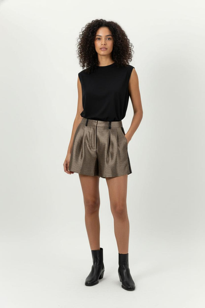 Short Doré - Taille M/38 de la marque The Kooples | GLLIM0109 - Vendu par Paradigme - Image 1