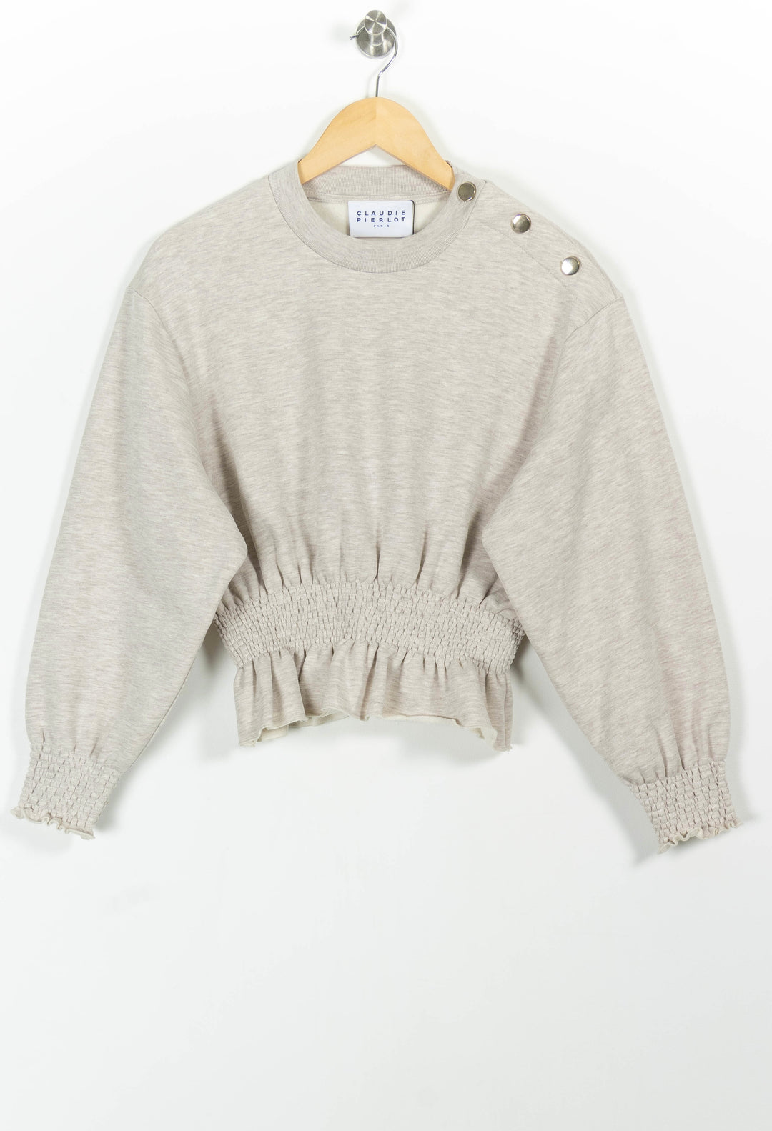 Sweat Court Beige - Taille S/36 de la marque Claudie Pierlot | GLLIM0122 - Vendu par Paradigme - Image 2