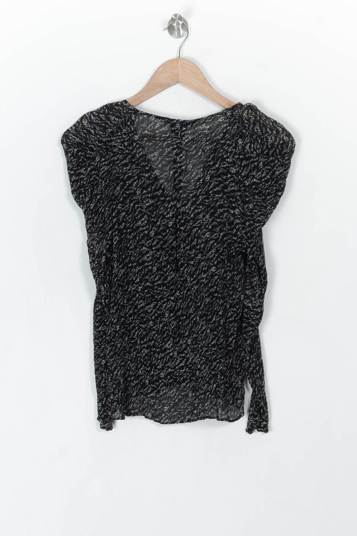 Blouse Noire et Blanche - Taille M/38 de la marque ZAPA | GLLIM0131 - Vendu par Paradigme - Image 5