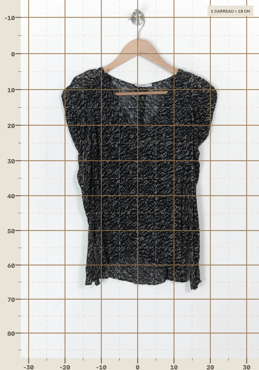 Blouse Noire et Blanche - Taille M/38 de la marque ZAPA | GLLIM0131 - Vendu par Paradigme - Image 4
