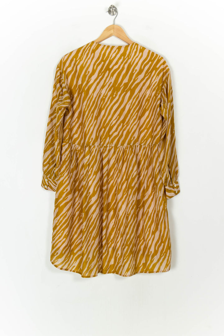 Robe Courte Jaune et Beige - Taille L/40 de la marque Louise Misha | GLLIM0141 - Vendu par Paradigme - Image 5