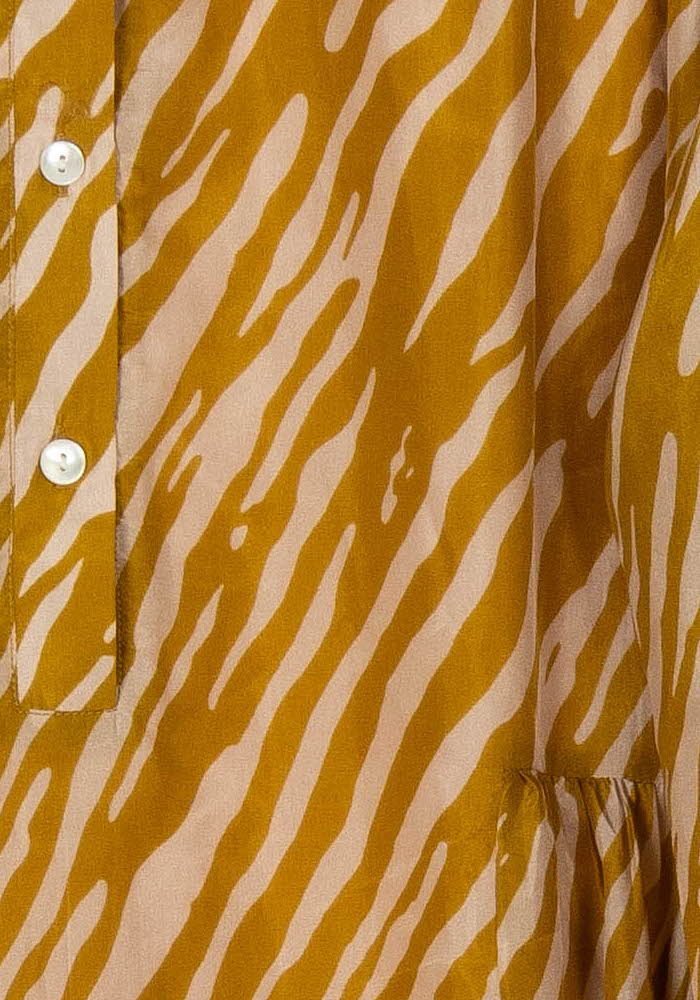Robe Courte Jaune et Beige - Taille L/40 de la marque Louise Misha | GLLIM0141 - Vendu par Paradigme - Image 3