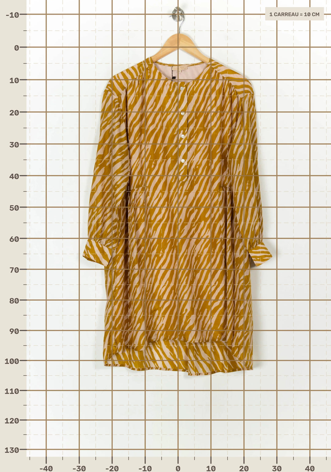 Robe Courte Jaune et Beige - Taille L/40 de la marque Louise Misha | GLLIM0141 - Vendu par Paradigme - Image 4