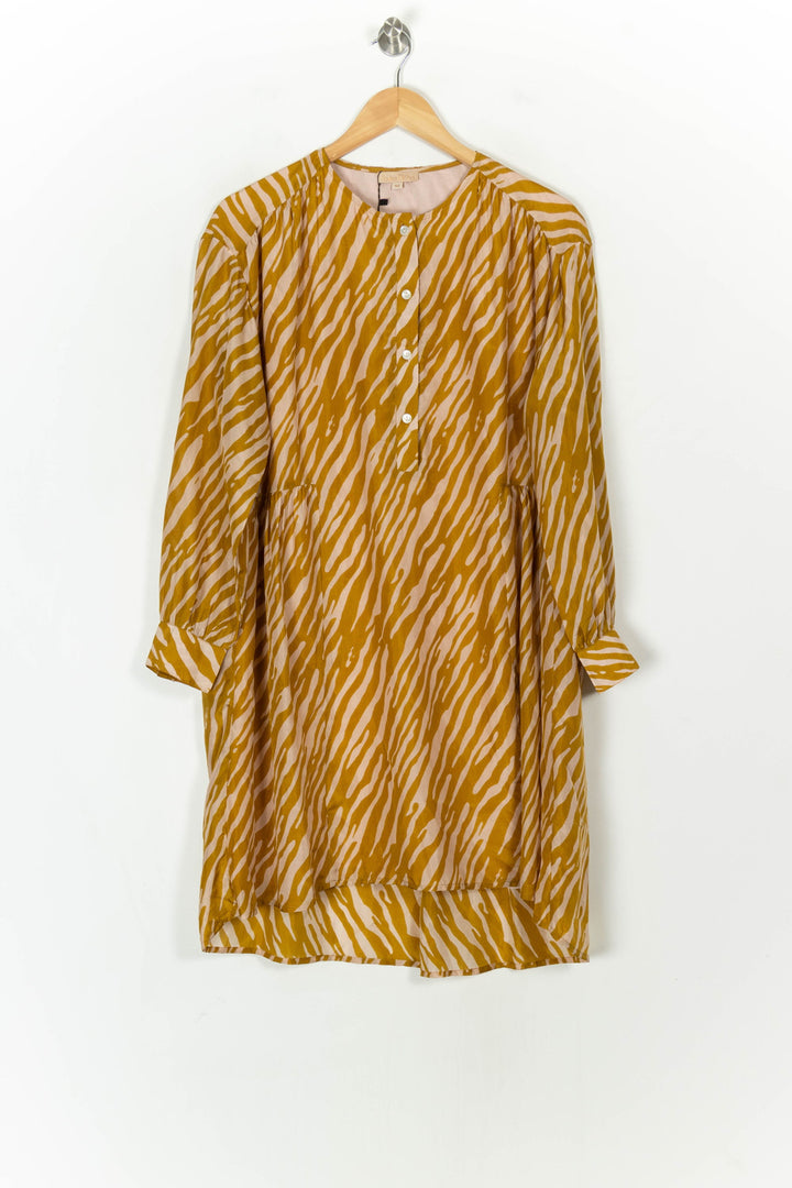 Robe Courte Jaune et Beige - Taille L/40 de la marque Louise Misha | GLLIM0141 - Vendu par Paradigme - Image 2