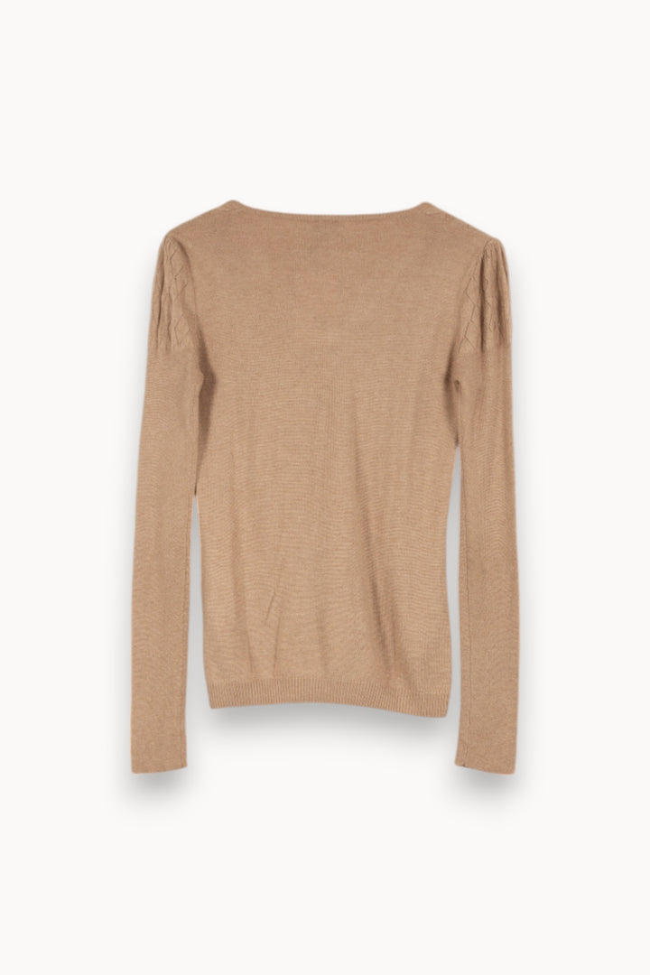 Pull beige - Taille M/38 de la marque Maison 123 | GLLM0008 - Vendu par Paradigme - Image 3