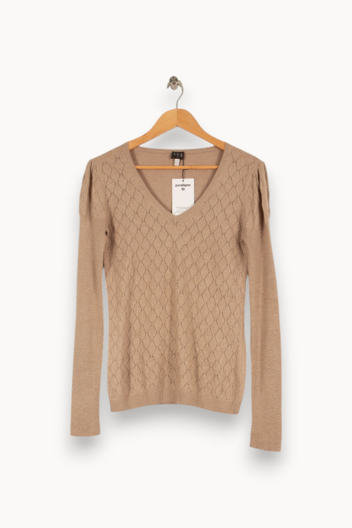 Pull beige - Taille M/38 de la marque Maison 123 | GLLM0008 - Vendu par Paradigme - Image 1