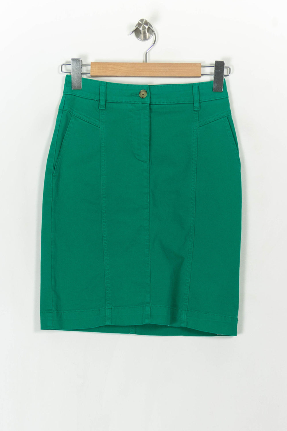 Jupe Droite Verte - Taille XS/34 de la marque Caroll | GLLM0087 - Vendu par Paradigme - Image 2