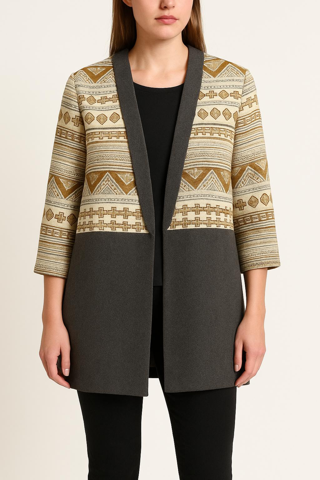 Veste Beige et Gris - Taille S/36 de la marque Opullence | GLLM0091 - Vendu par Paradigme - Image 1