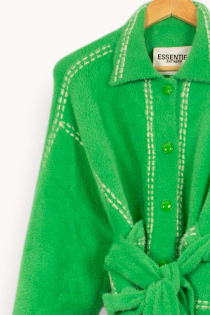 Veste Ceinturée Verte - Taille S/36 de la marque Essentiel Antwerp | GLLim0078 - Vendu par Paradigme - Image 3